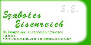 szabolcs eisenreich business card